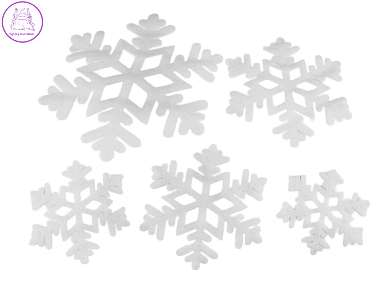 Pěnové vločky, sada 5 ks mix velikostí