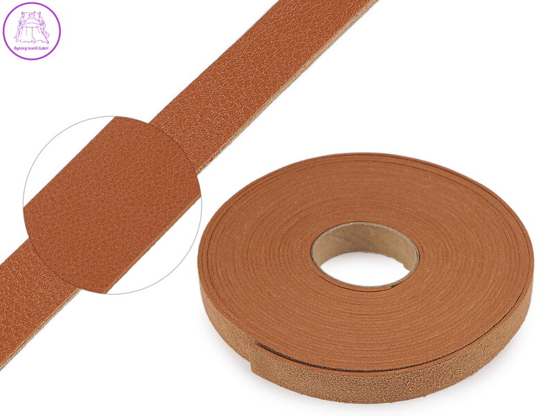 Ucha na tašky z eko kůže šíře 15 mm - polotovar Ucha na tašky z eko kůže šíře 15 mm - polotovar