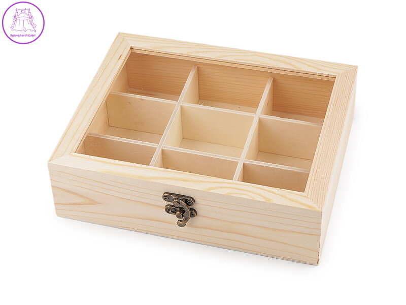 Dřevěná krabička se skleněným průhledem Dřevěná krabička se skleněným průhledem