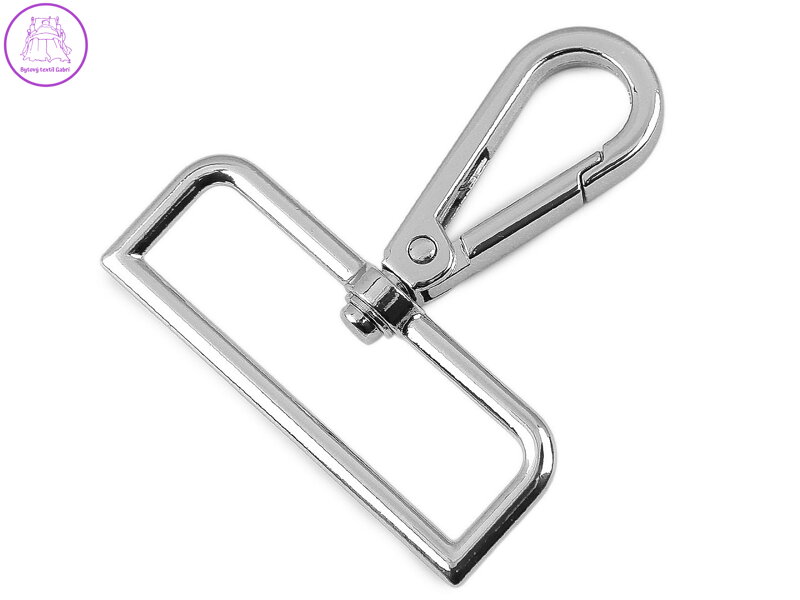 Kovová karabina otočná, průvlek 50 mm