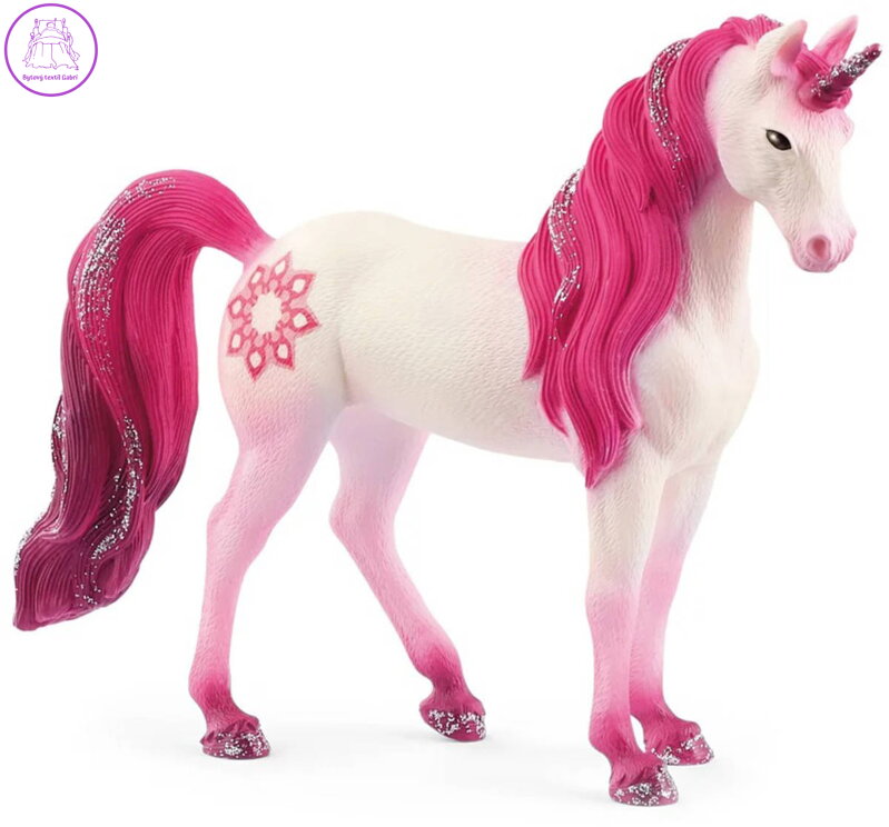 SCHLEICH Bayala kůň klisna jednorožec Mandala figurka ručně malovaná