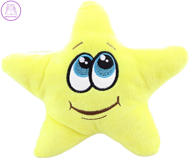PLYŠ Hvězdička baby 22cm veselá s obličejem *PLYŠOVÉ HRAČKY*