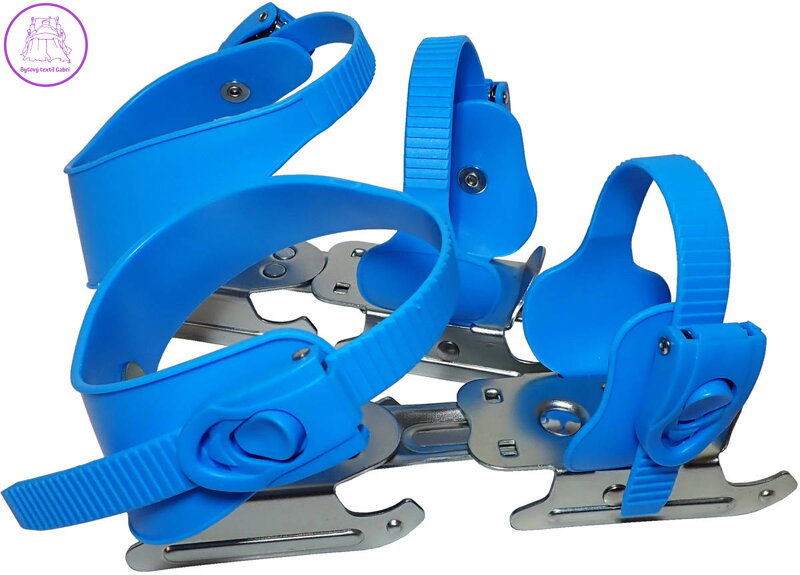 ACRA Brusle kačenky dětské modré dvoubřité 1 pár ACRA Brusle kačenky dětské modré dvoubřité 1 pár