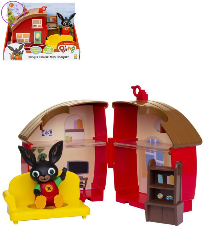 ORBICO Králíček Bing Mini domeček rozkládací herní set s doplňky plast ORBICO Králíček Bing Mini domeček rozkládací herní set s doplňky plast
