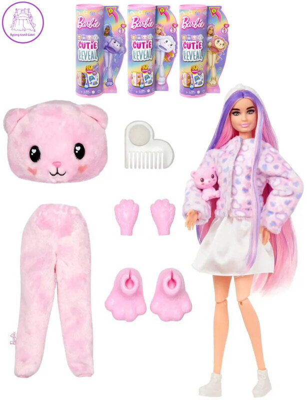 MATTEL BRB Barbie Cutie Reveal panenka zvířátko v převleku pastelová 4 druhy