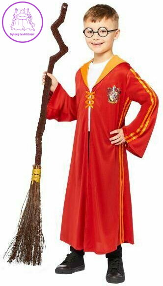 KARNEVAL Šaty Harry Potter chytač Nebelvír vel. M (116-128cm) 6-8 let *KOSTÝM*