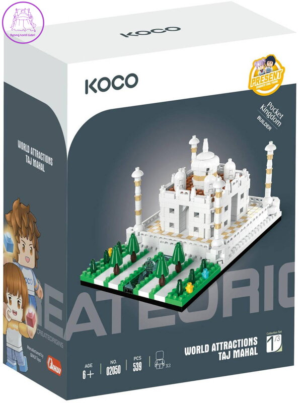KOCO Stavebnice mini Taj Mahal 539 dílků + 2 figurky plast v krabici