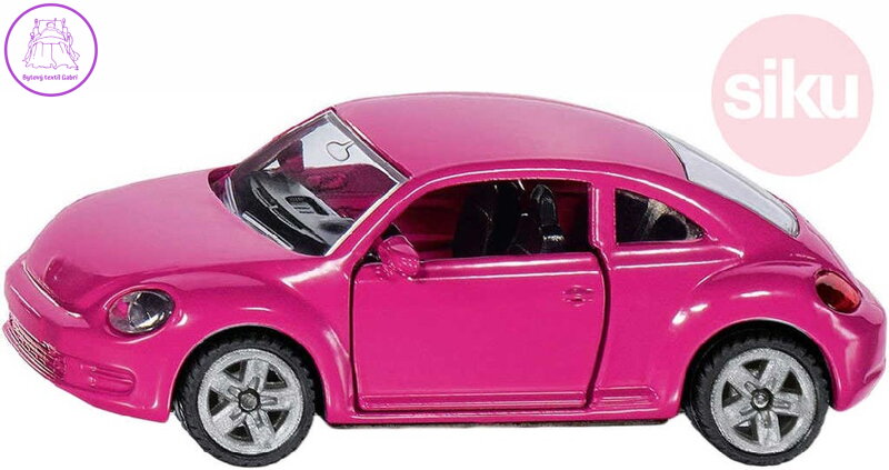 SIKU Auto Volkswagen Beetle růžový set s nálepkami model kov 1488