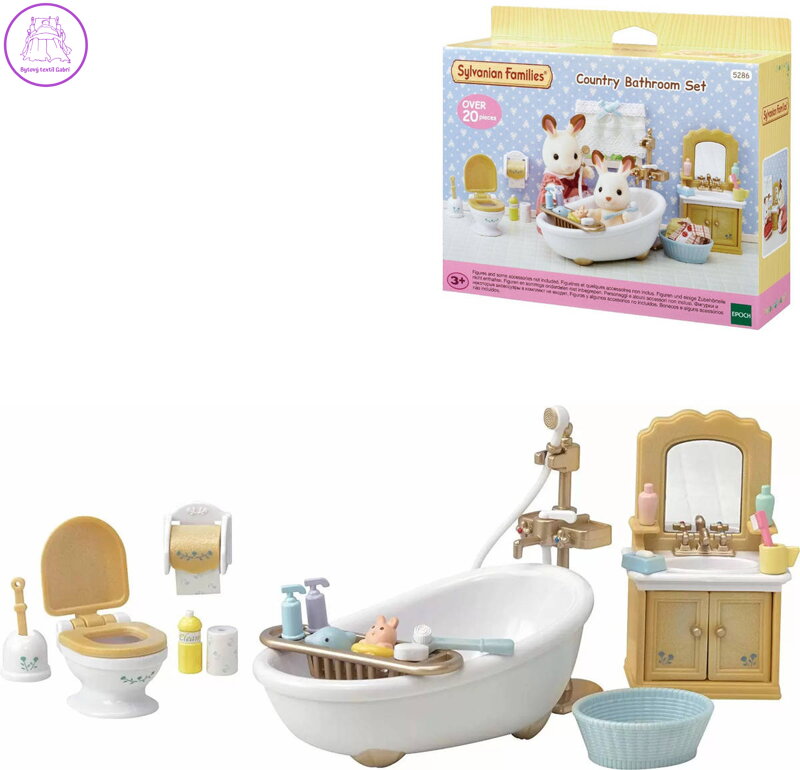 Sylvanian Families koupelna venkovská nábytek s doplňky k herním sadám