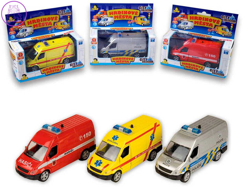 Auto City Collection záchranné složky Světlo Zvuk 3 druhy kov