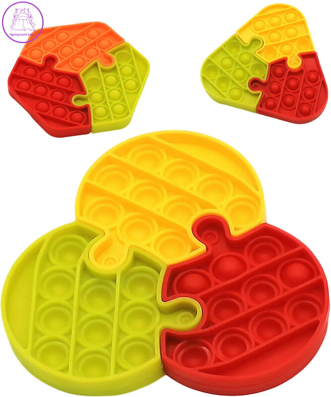 Hra Pop It puzzle antistresové 3 dílky skládačka Bubble Pops 3 druhy
