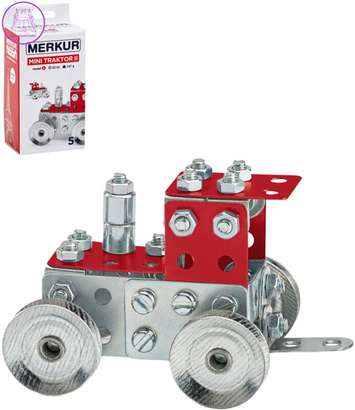 MERKUR Mini 54 Traktor II. 82 dílků *KOVOVÁ STAVEBNICE*