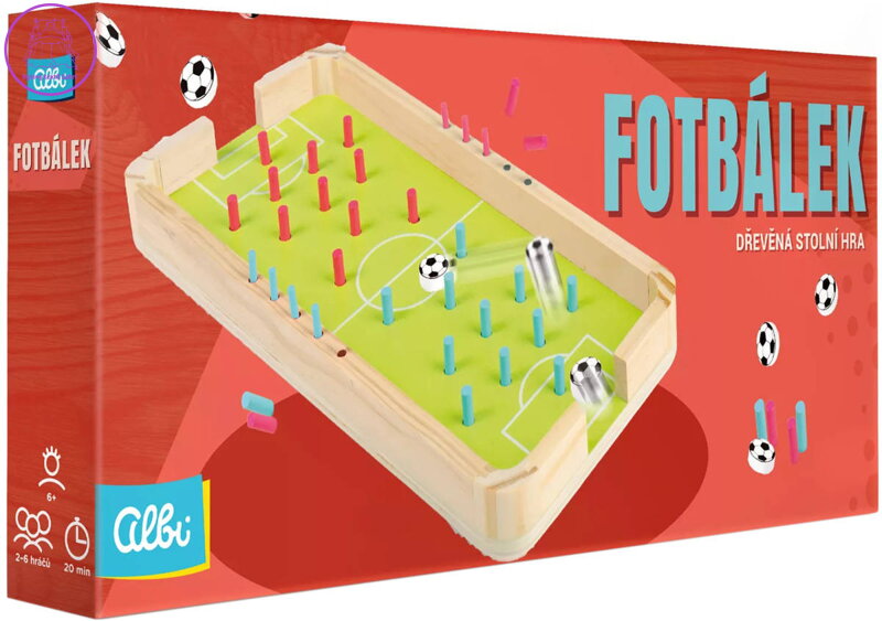 ALBI DŘEVO Fotbálek Dřevěná stolní hra *SPOLEČENSKÉ HRY*