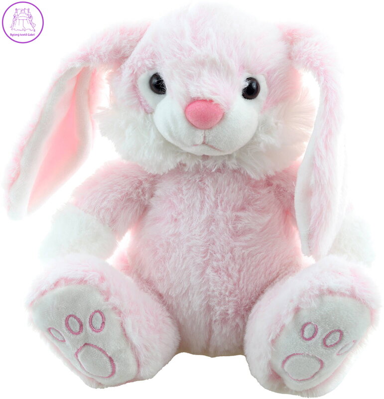 PLYŠ Králík růžový sedící 23cm *PLYŠOVÉ HRAČKY*