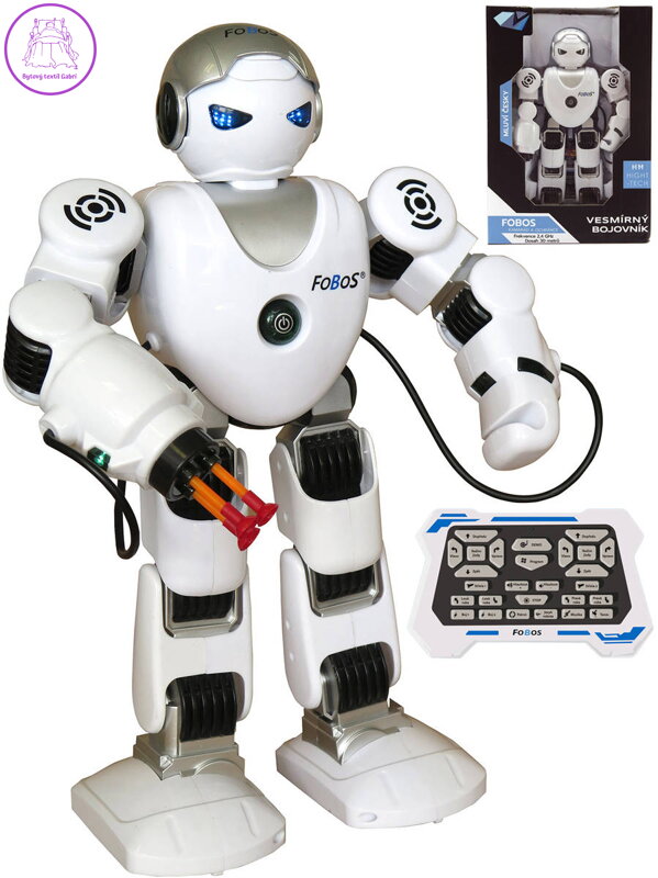 RC Robor Fobos interaktivní chodící vysílačku 2,4GHz na baterie Světlo Zvuk CZ