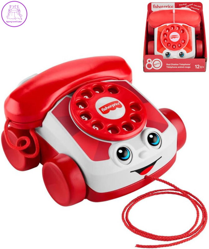 FISHER PRICE Baby telefon tahací sluchátkový s očima 80. výročí Mattel
