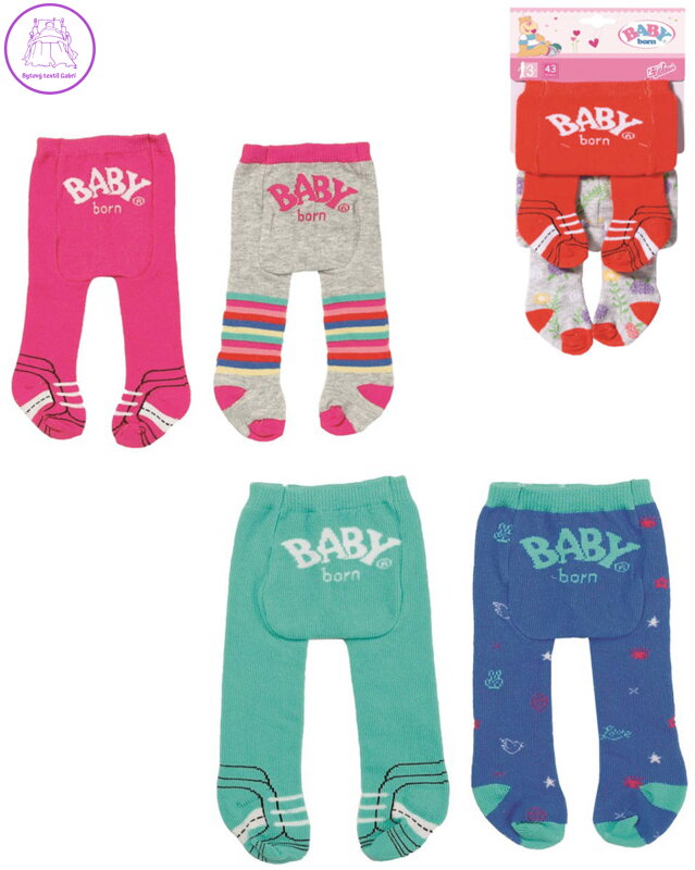 ZAPF CREATION Baby Born punčocháče 2 páry pro panenku miminko 2 druhy