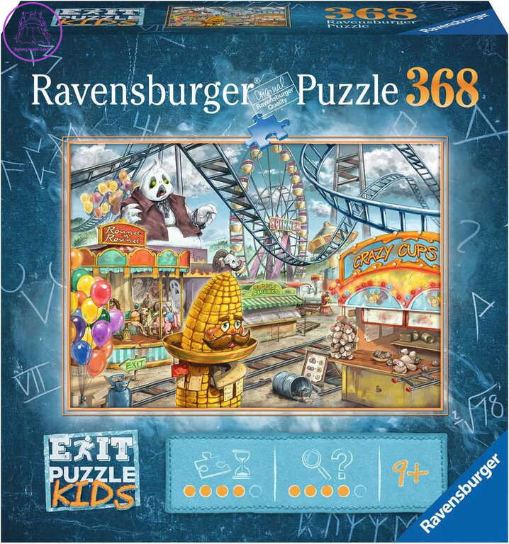 RAVENSBURGER Kids Hra puzzle únikové Zábavní park 368 dílků 70x50cm skládačka 2v1