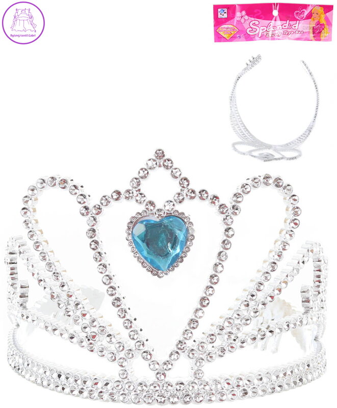 KARNEVAL Korunka zimní princezna srdíčko *KARNEVALOVÝ DOPLNĚK*