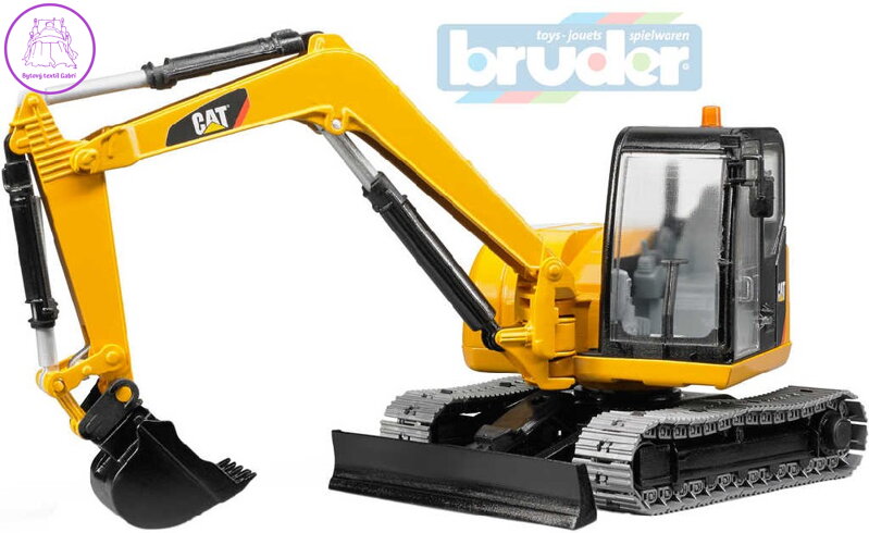 BRUDER 02456 (2456) Minibagr Caterpillar pásový funkční model 1:16 plast