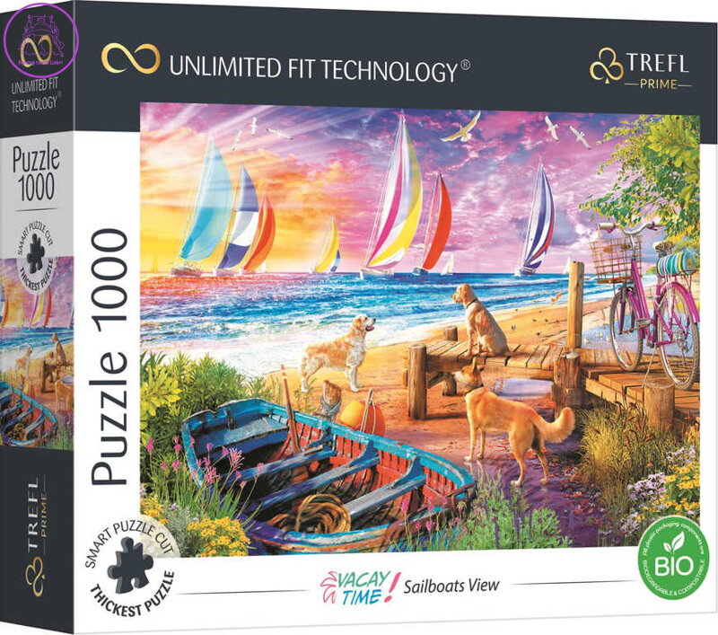 TREFL PUZZLE UFT Prémiové Výhled na plachetnice 68x48cm 1000 dílků skládačka