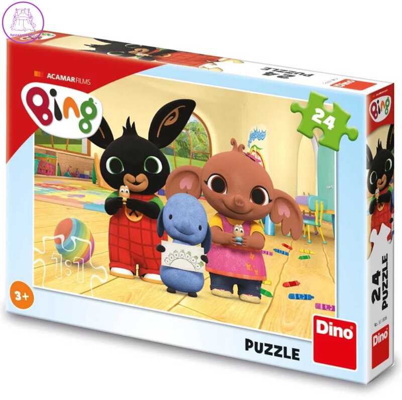 DINO Puzzle 24 dílků dětské Bing maluje