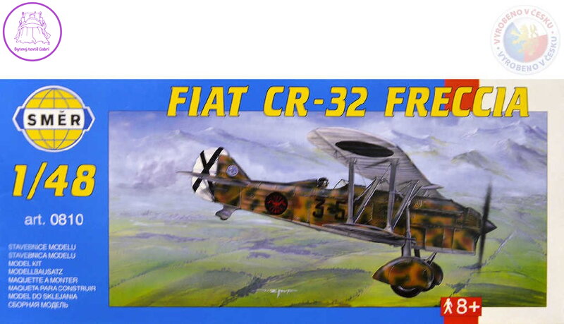 SMĚR Model letadlo Fiat C.R.32 Frecia 1:48 (stavebnice letadla) SMĚR Model letadlo Fiat C.R.32 Frecia 1:48 (stavebnice letadla)