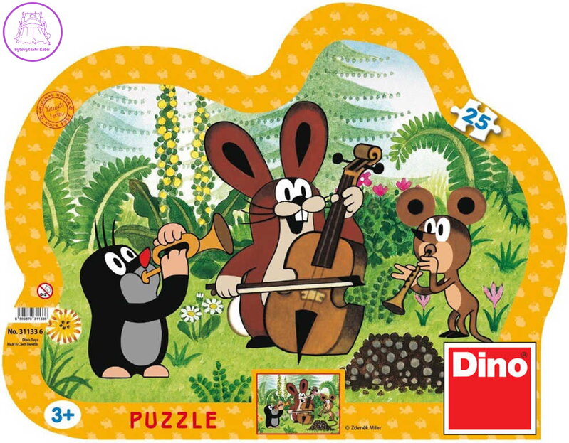 DINO Hra Puzzle Krtek muzikant (Krteček) 25 dílků v krabici