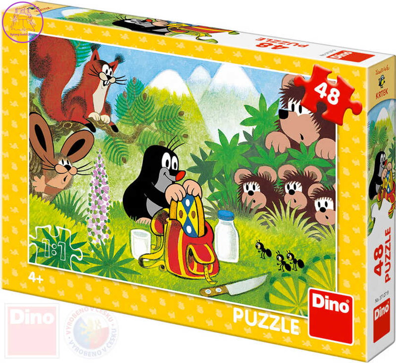 DINO Puzzle Krtek a svačina (Krteček) 26x18cm skládačka 48 dílků