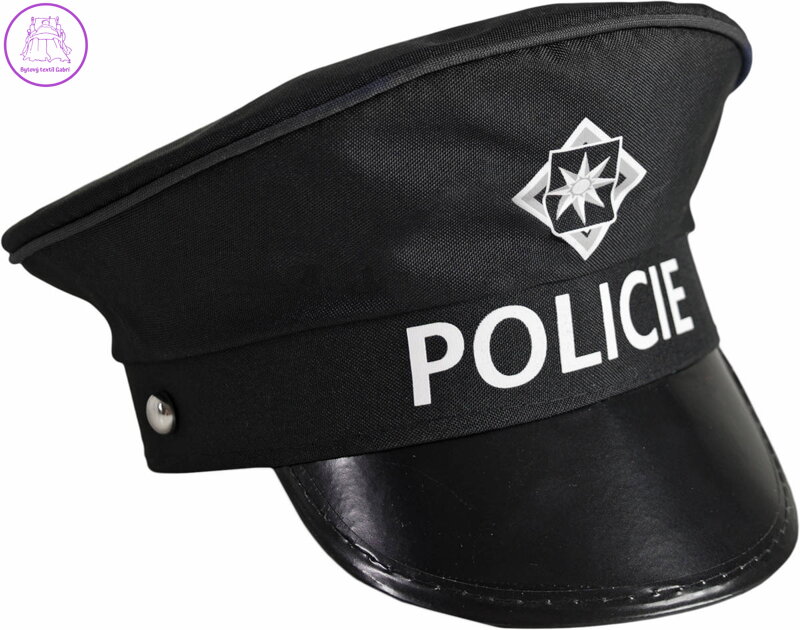 KARNEVAL Čepice policejní černá dospělá *KARNEVALOVÝ DOPLNĚK*