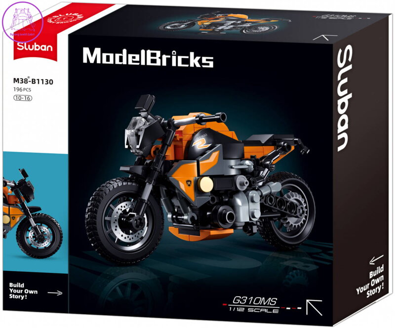 SLUBAN Model Bricks Motorka G310 196 dílků STAVEBNICE