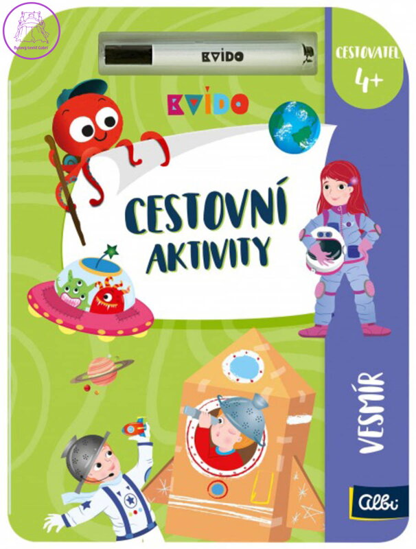 ALBI Kvído Cestovní aktivity Vesmír tématický sešit s mazatelným fixem