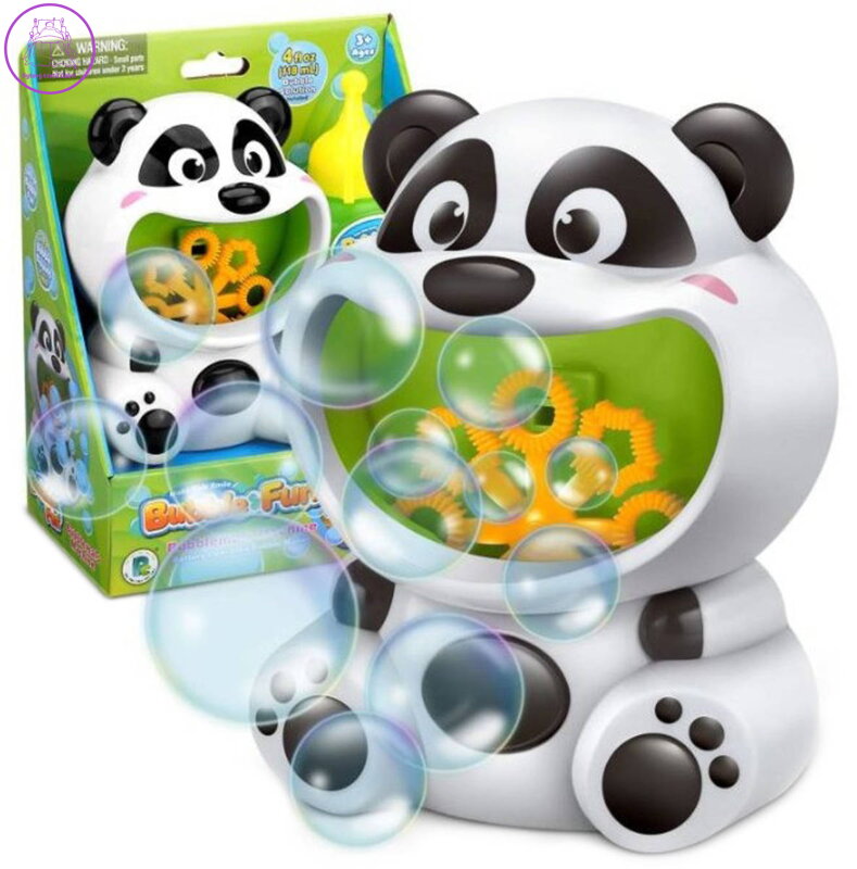 Bublifukovací stroj na bubliny Panda set bublifukovač s náplní 118ml na baterie