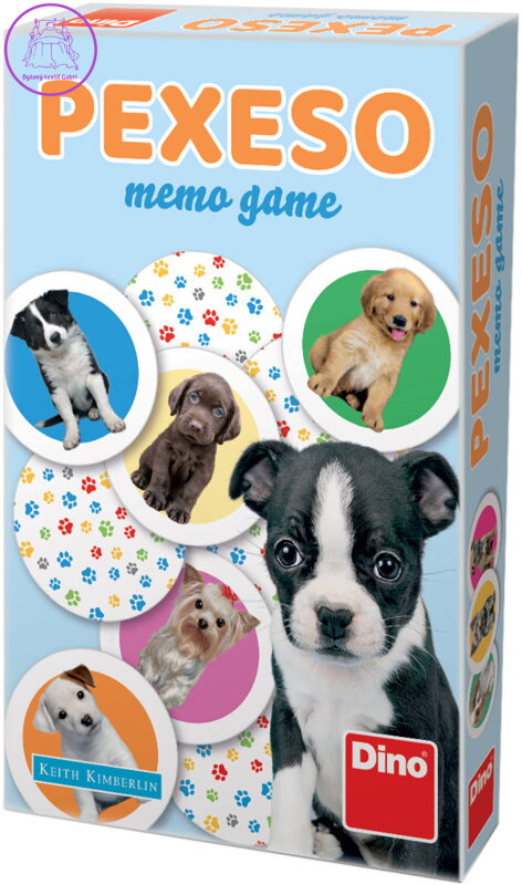 DINO Hra pexeso pejsci kulaté kartičky *SPOLEČENSKÉ HRY*