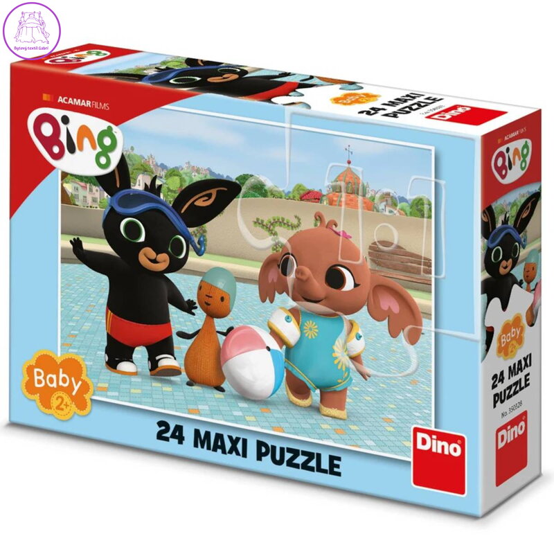 DINO Puzzle dětské 24 maxi dílků Bing u bazénu