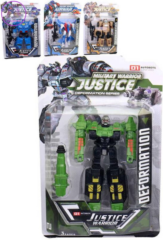 Auto / letadlo robot s transformací 13cm transrobot měnící se 4 druhy plast