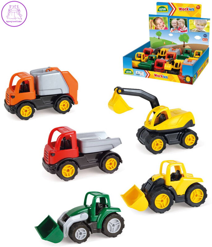 LENA Workies baby auto pracovní volný chod 5 druhů plast