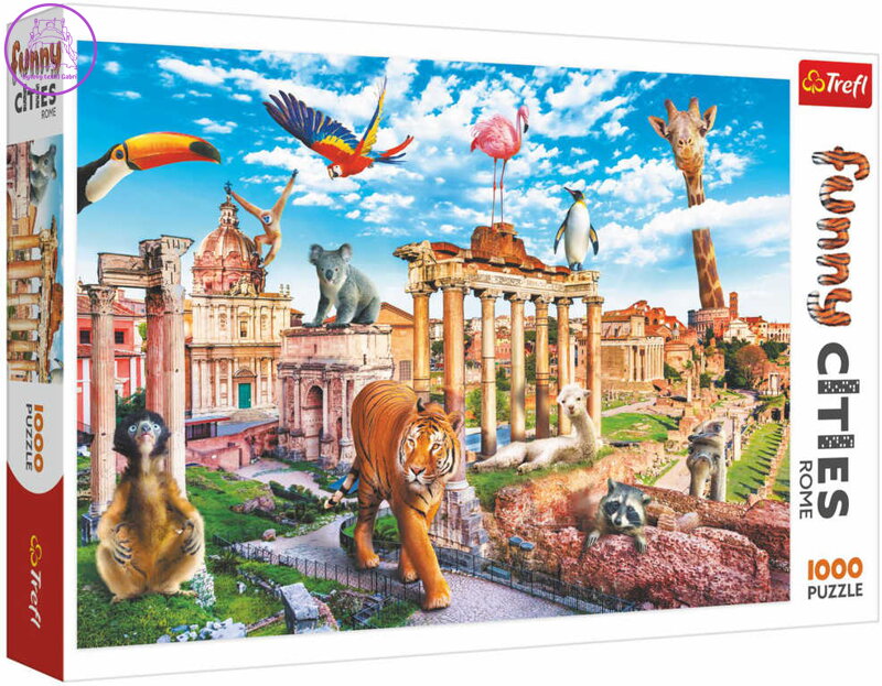 TREFL Puzzle Legrační města: Divoký Řím 68x48cm 1000 dílků skládačka v krabici