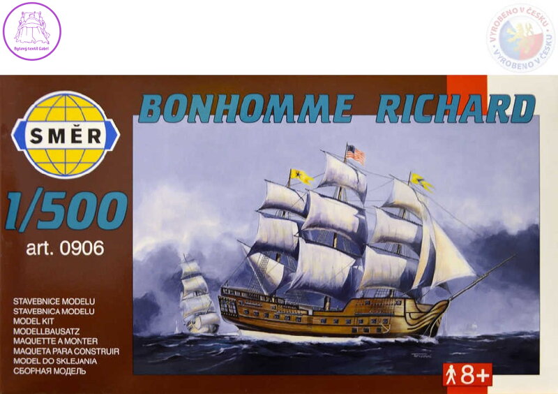 SMĚR Model loď Bonhomme Richard  1:500 (stavebnice lodě)