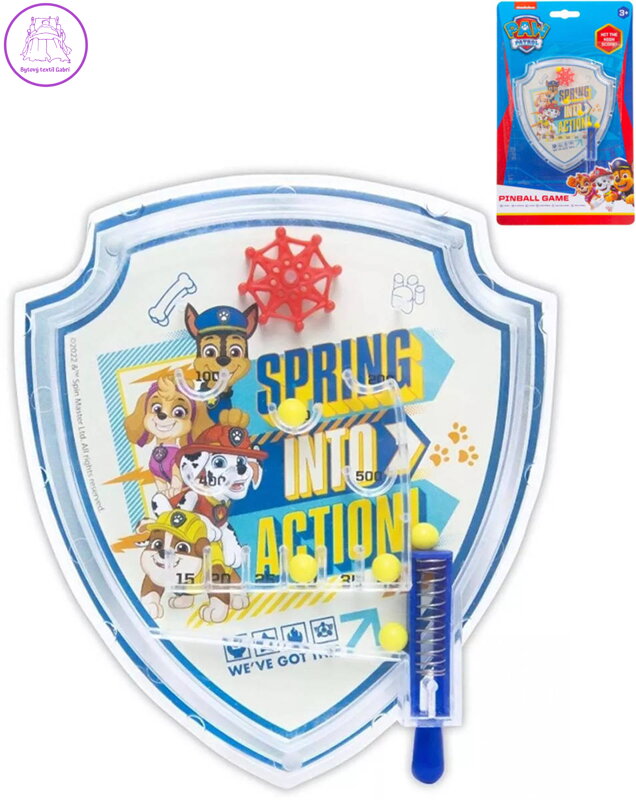 Hra mini Pinball Tlapková Patrola (Paw Patrol) plast