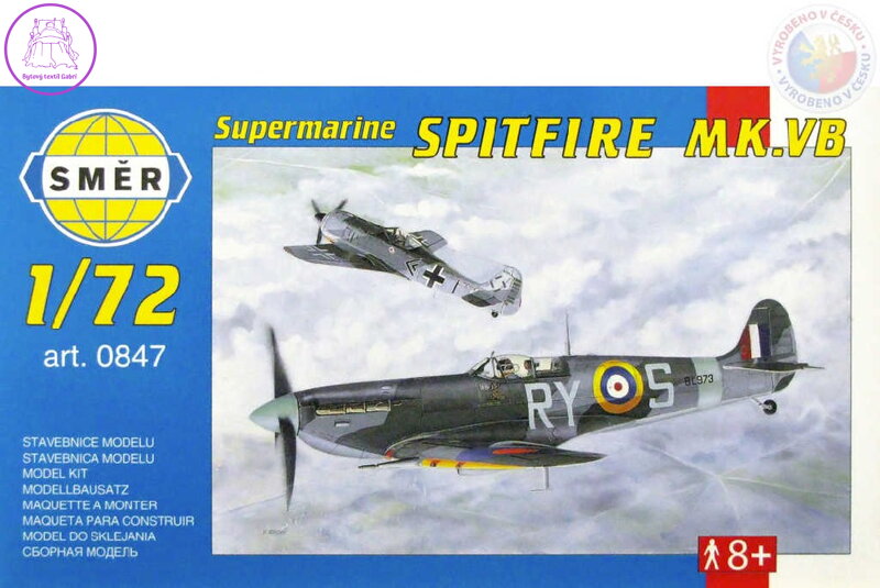 SMĚR Model letadlo Supermarine Spitfire MK. VB 1:72 (stavebnice letadla) SMĚR Model letadlo Supermarine Spitfire MK. VB 1:72 (stavebnice letadla)