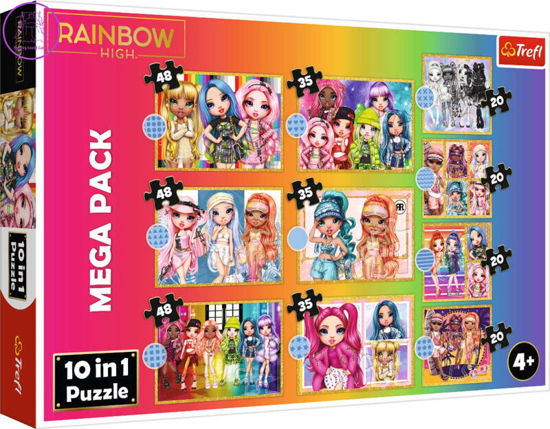 TREFL PUZZLE Rainbow High 10v1 skládačka 200 dílků