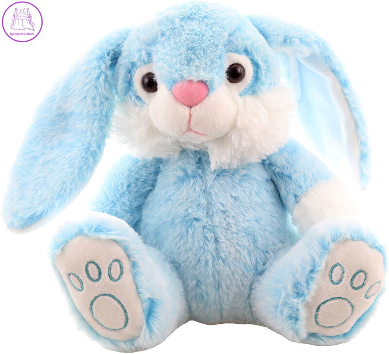 PLYŠ Králík modrý sedící 23cm *PLYŠOVÉ HRAČKY*