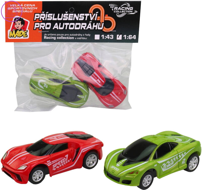 Autodráha Racing Collection 1:64 náhradní díl autíčko set 2ks