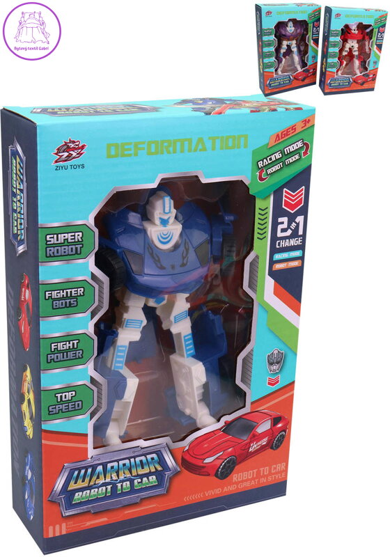 Robot auto sportovní s transformací plastový transrobot s přeměnou 6 barev