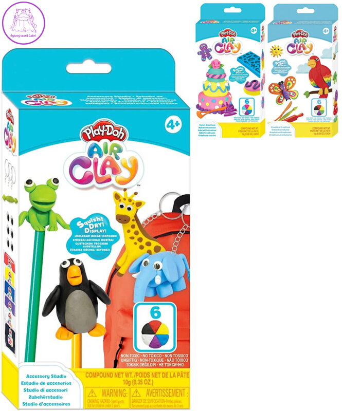 HASBRO PLAY-DOH Air startovací sada modelína 6 barev s doplňky 3 druhy