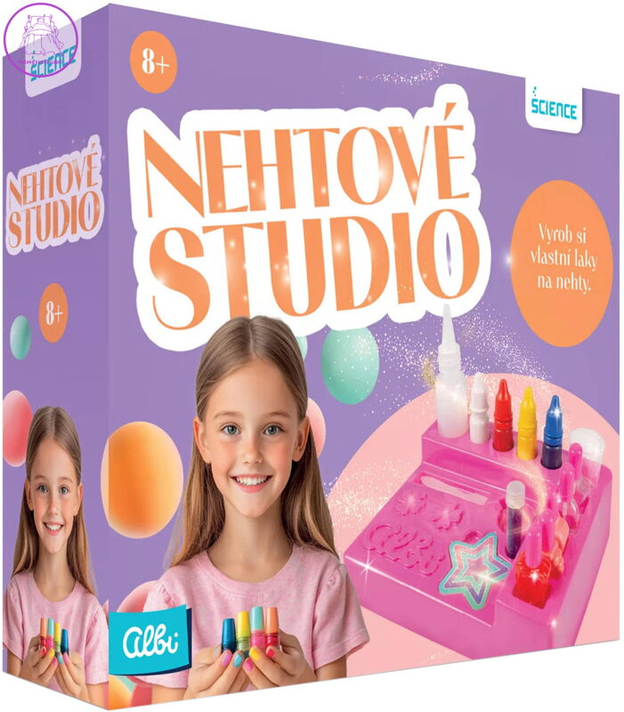 ALBI SCIENCE Nehtové studio kreativní set výroba laků na nehty