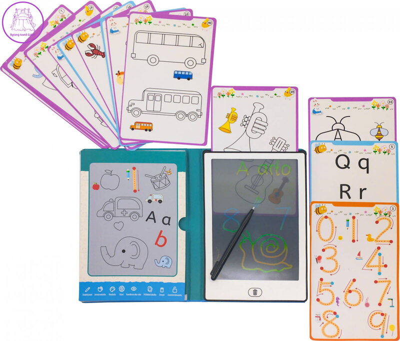 ARTO LCD Tabulka obkreslovací s perem + 20 edukativních šablon