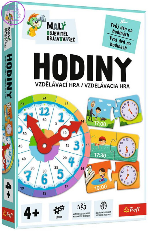 TREFL Hra Malý objevitel Hodiny vzdělávací společenská hra
