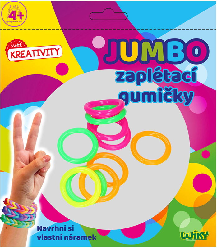 UDĚLEJ SI NÁRAMEK Gumičky Jumbo barevné kreativní set 70ks s doplňky